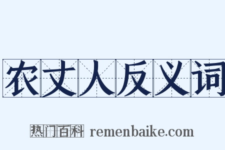 农丈人反义词是什么意思的图片